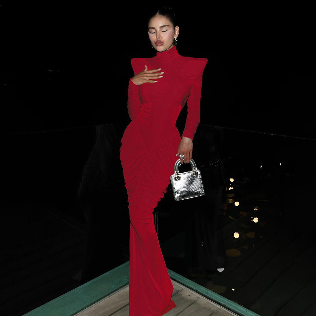 Women'S Fashion Jersey - Elegant Party Dress For Woman Long