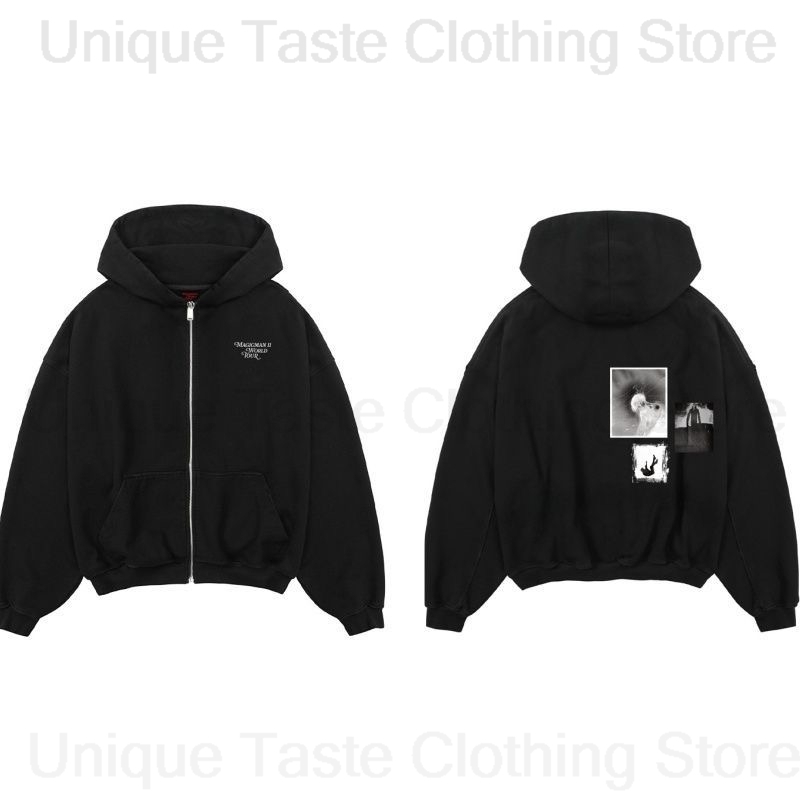 Women'S Fashion Zip Up Hoodies - Jackson Wang MAGICMAN 2 Same Zipper