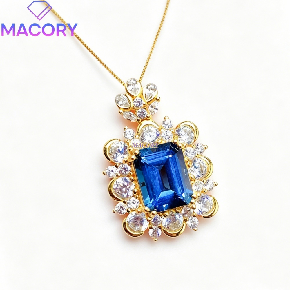 Women'S Fashion London - Natural London Blue Topaz Pendant Necklace