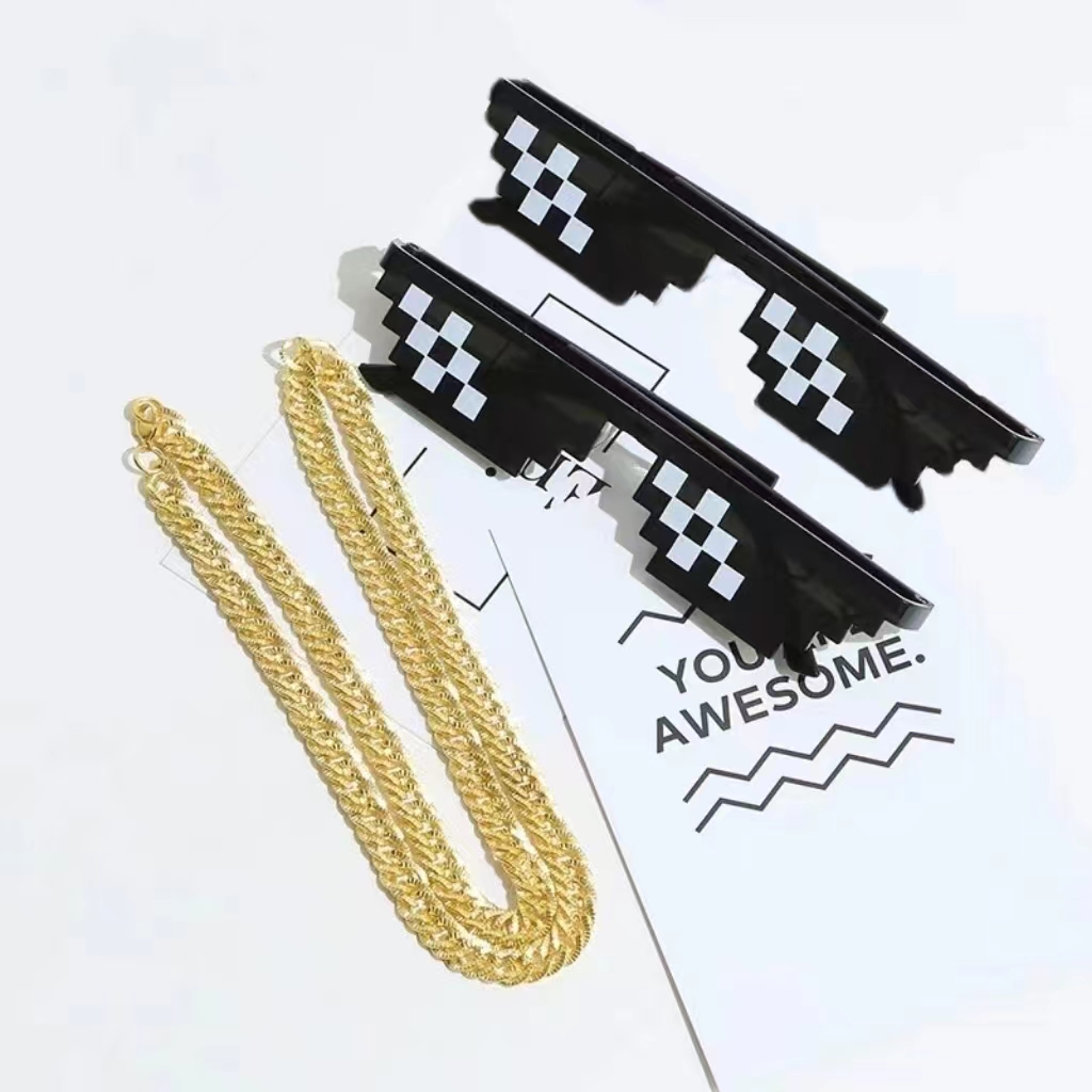 Women Fashion Glasses - 2Pcs Mosaic Sunglasses Cool Party Vintage