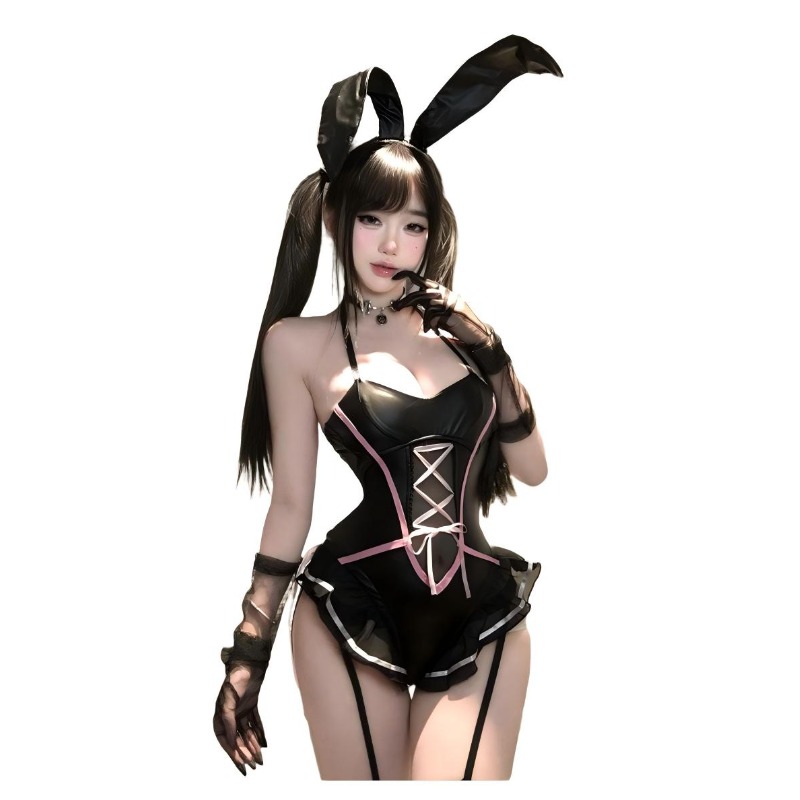 Corset Top Boned - Sexy Bunny Girl Lingerie Corset Bodysuit