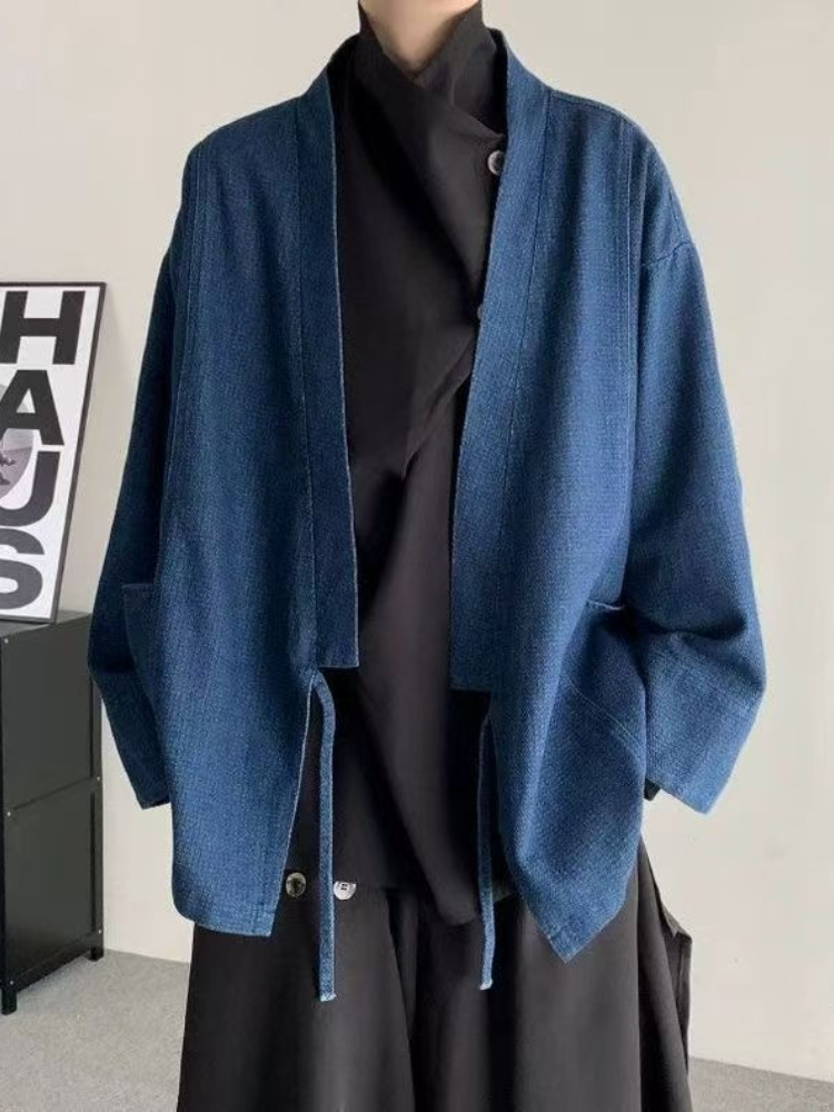 Women'S Fashion Denim Jacket - Vintage Japanese Style Denim Coat Men