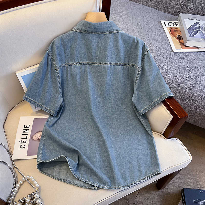 Retro Denim Shirt For Women Su - Women'S Fashion Denim Jacket recension och pris