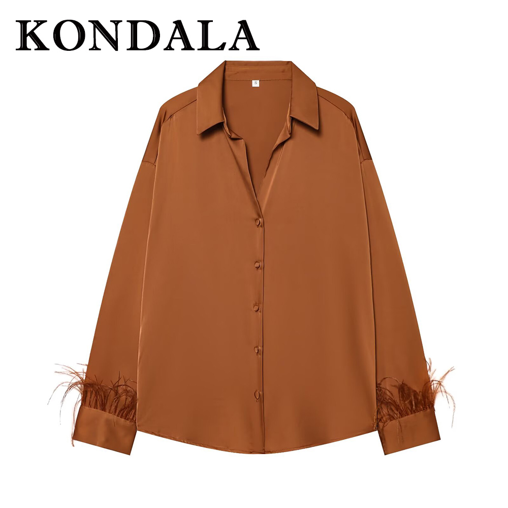 KONDALA Vintage Solid Orange T - Women'S Fashion Trends Fall 2025 recension och pris