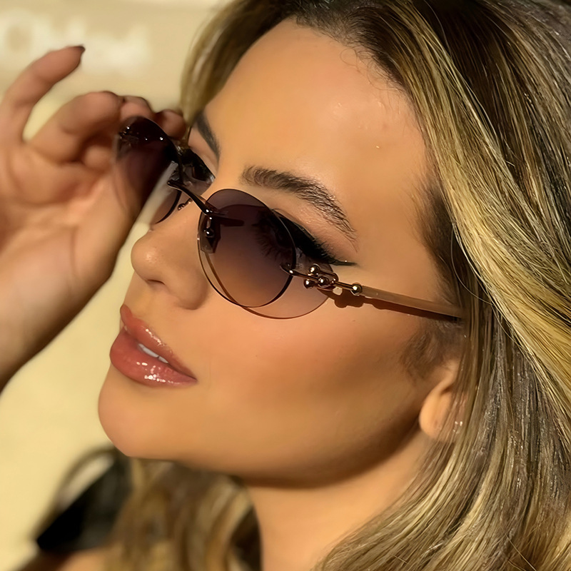 New Metal Frameless Oval Woman - Women Fashion Glasses recension och pris
