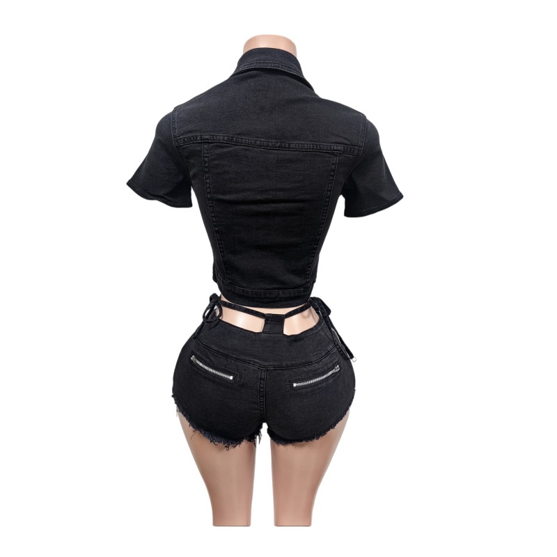Sexy Denim 2 Piece Sets Women  - Women'S Fashion Denim Jacket recension och pris