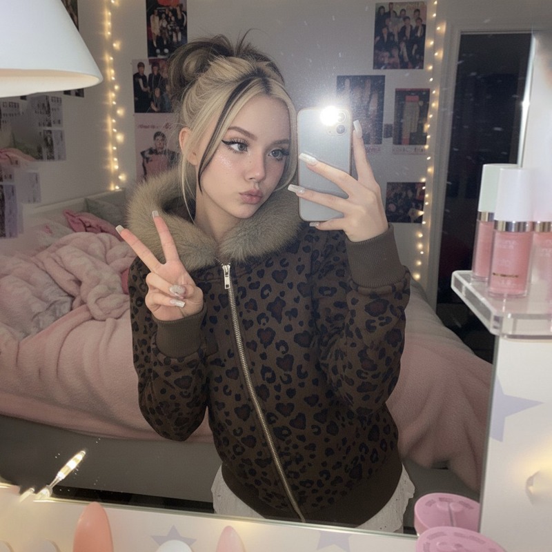 American Hot Girl Winter New Y - Women'S Fashion Zip Up Hoodies recension och pris