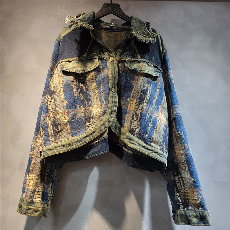 WTHT Fashion Women's Irregular - Women'S Fashion Denim Jacket recension och pris