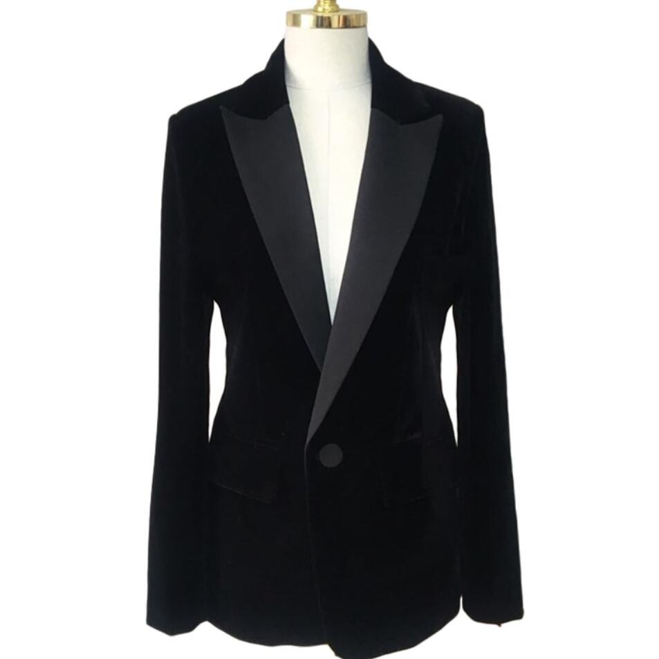 Women Velvet Blazer Coat Tops  - Velvet Blazer Women recension och pris