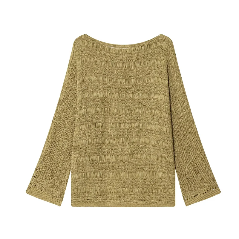 Vintage Boat Neck Knit Sweater - Women'S Fashion Tops recension och pris