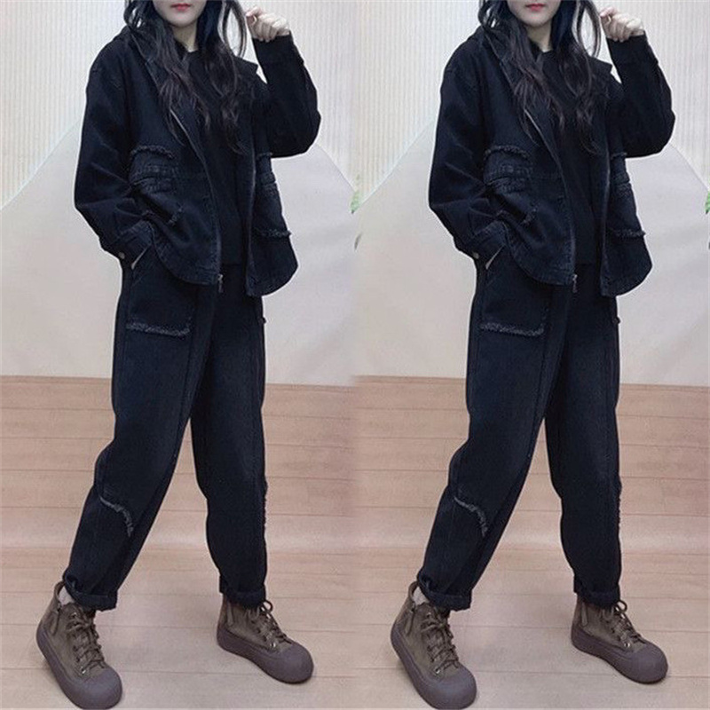 2024 Autumn Hooded qDenim jack - Women'S Fashion Denim Jacket recension och pris