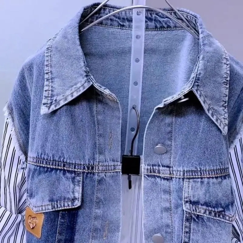 Design Stitching Women Jackets - Women'S Fashion Denim Jacket recension och pris