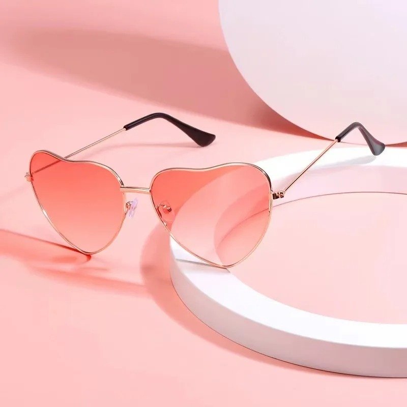 Fashion Heart Shaped Metal Sun - Women Fashion Glasses recension och pris