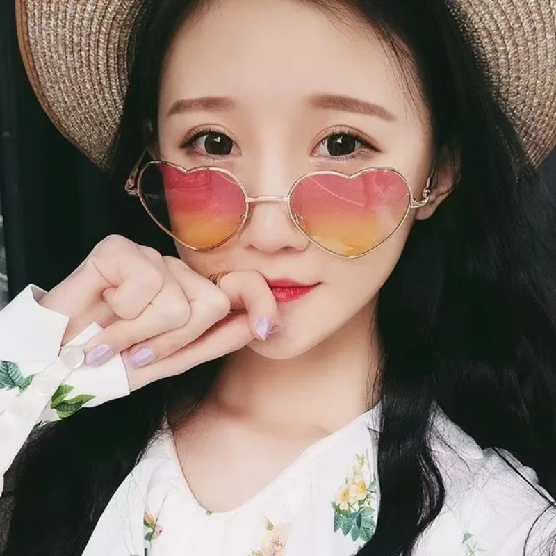 Fashion Heart Shaped Metal Sun - Women Fashion Glasses recension och pris