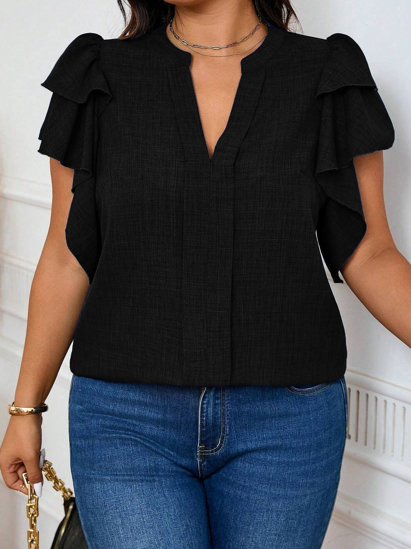Women's Plus-Size Elegant Tier - Women'S Fashion Jersey recension och pris