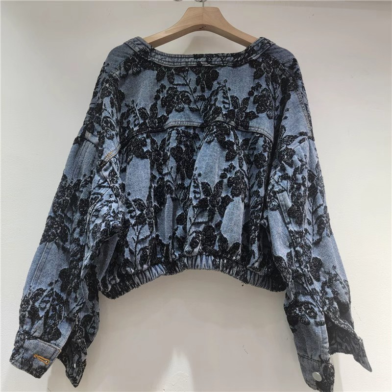 Fashion Jacquard Short Denim J - Women'S Fashion Denim Jacket recension och pris