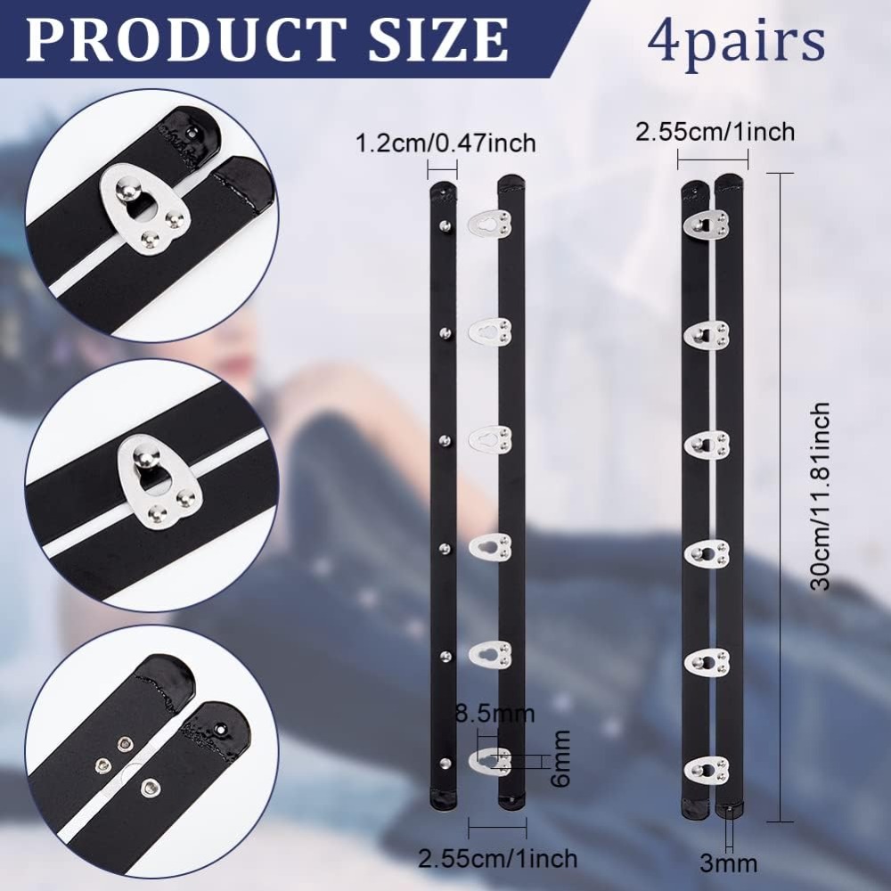 4 Pairs 201 Stainless Steel Co - Corset Top Boned recension och pris