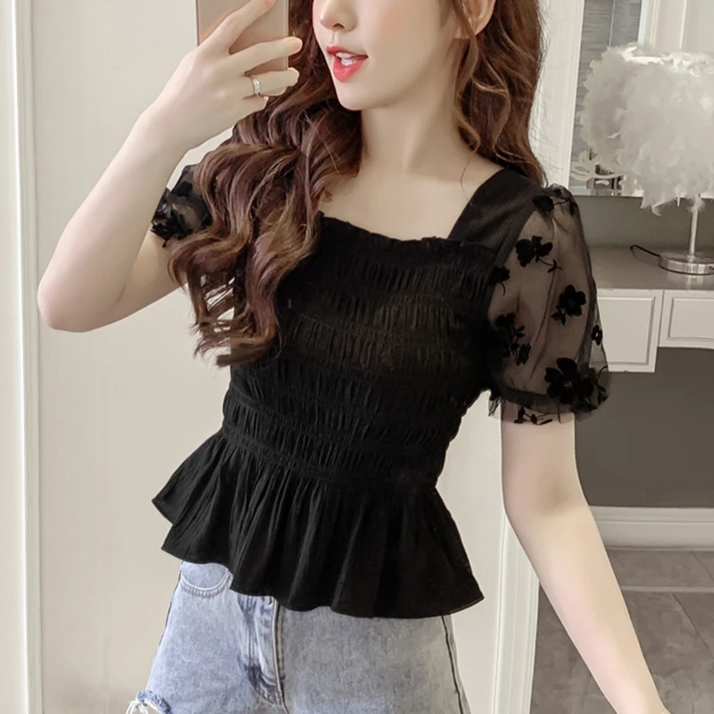 Summer Puff Sleeve Corset Top  - Corset Top Boned recension och pris