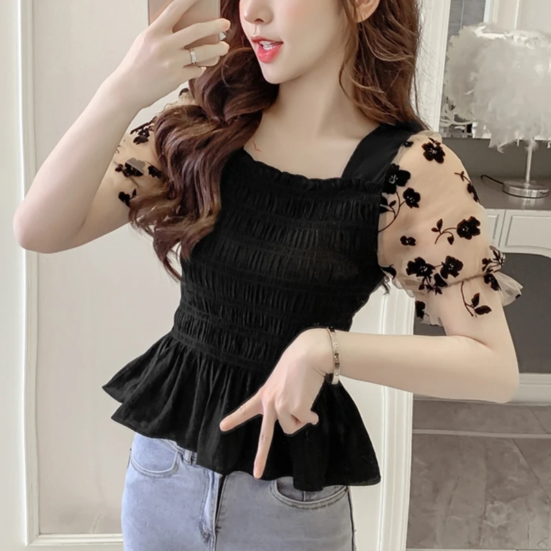 Summer Puff Sleeve Corset Top  - Corset Top Boned recension och pris