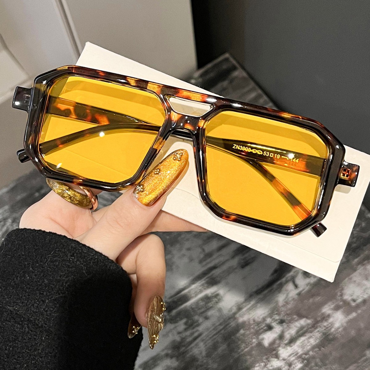New Retro Square Double Beam S - Women Fashion Glasses recension och pris