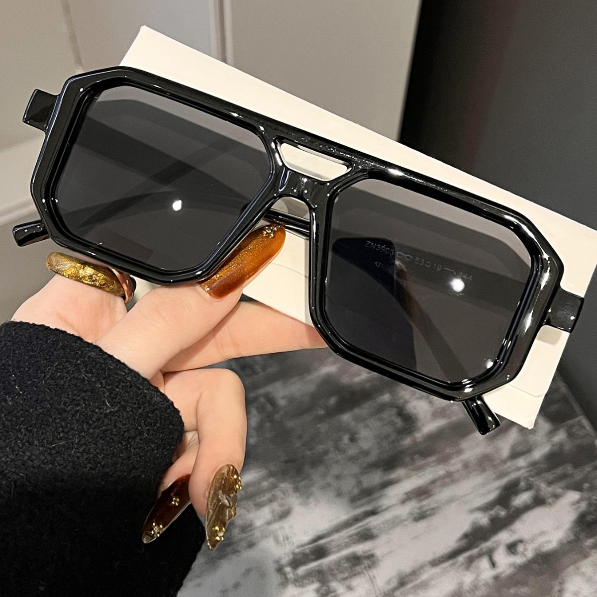 New Retro Square Double Beam S - Women Fashion Glasses recension och pris