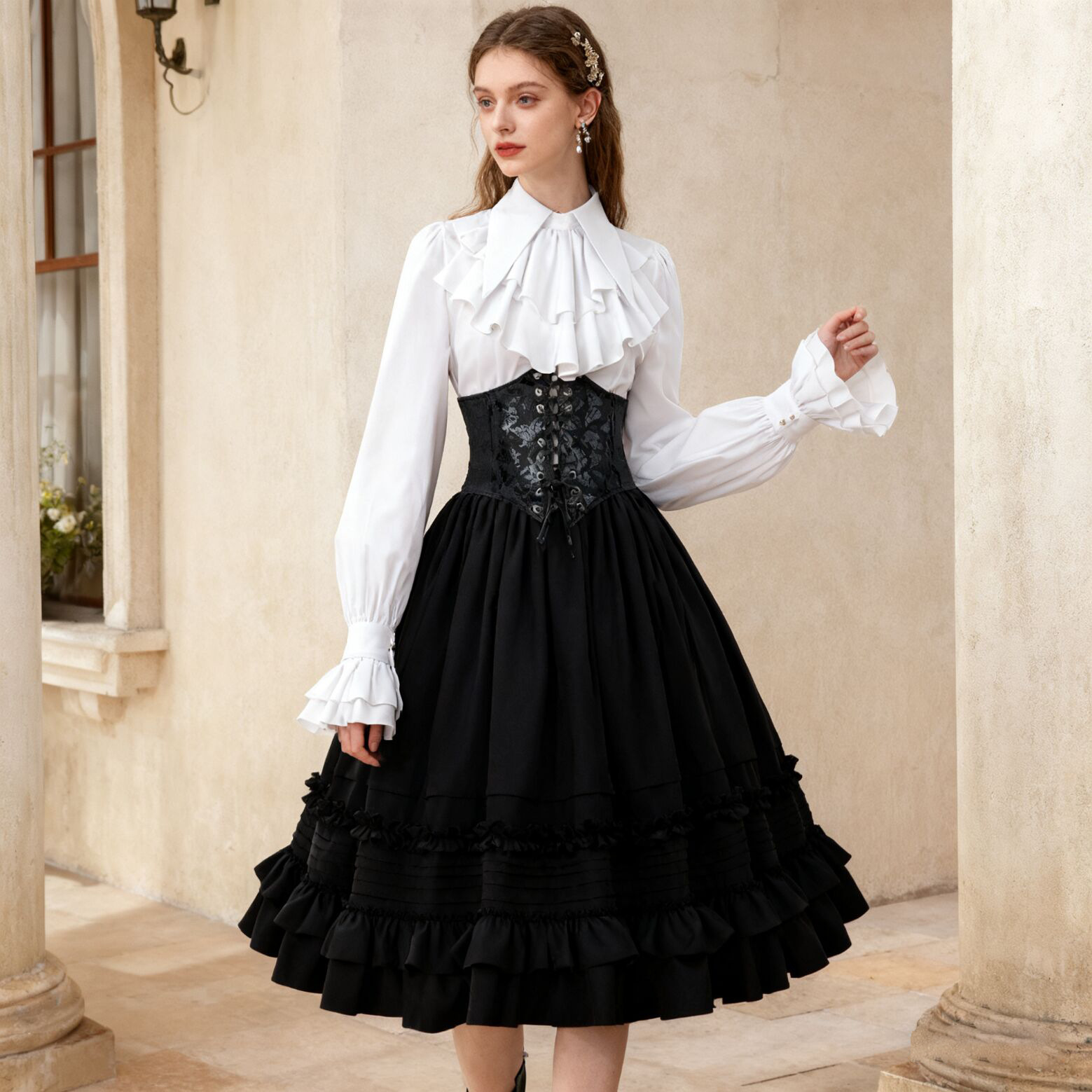 Women Medieval steampunk Layer - Corset Top Boned recension och pris