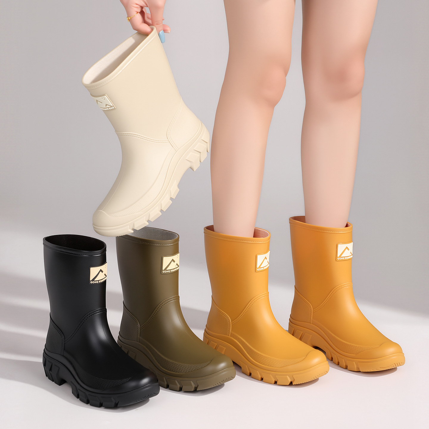 Women's Mid-Calf Fleece Lined  - Women'S Fashion Rain Boots recension och pris