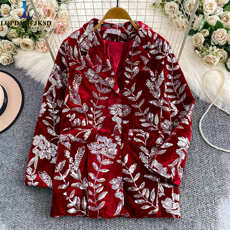 European Style Light Luxury He - Velvet Blazer Women recension och pris