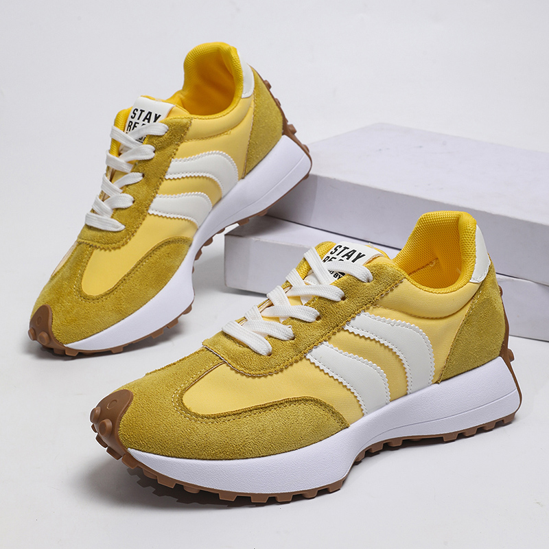 Fashion Yellow Striped Platfor - Women'S Yellow Fashion Sneakers recension och pris