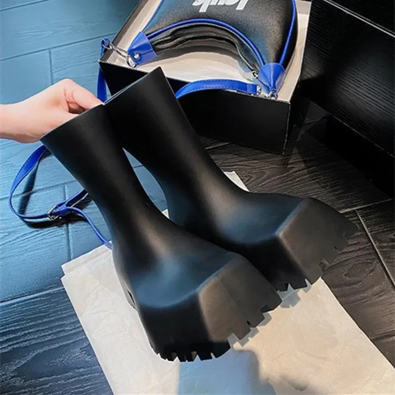 High Quality Soft Leather PU A - Women'S Fashion Rain Boots recension och pris