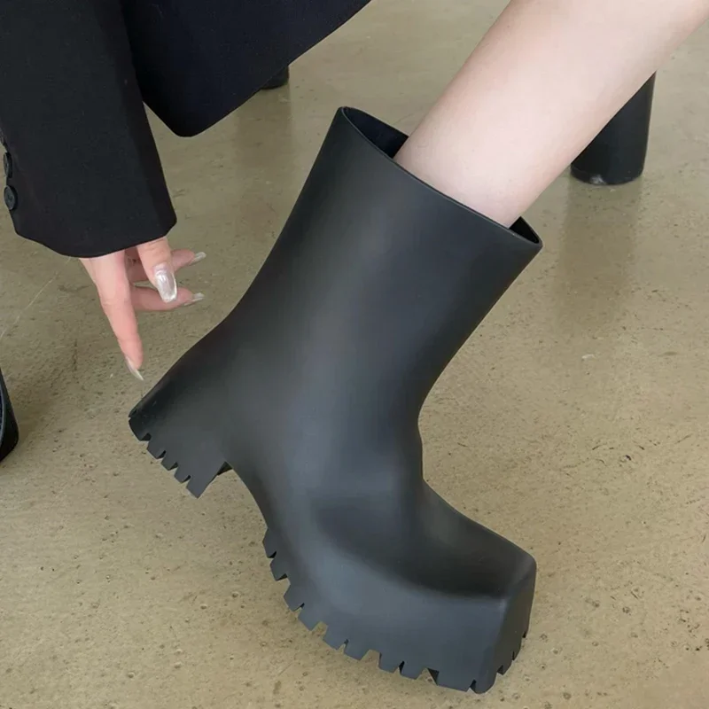 High Quality Soft Leather PU A - Women'S Fashion Rain Boots recension och pris