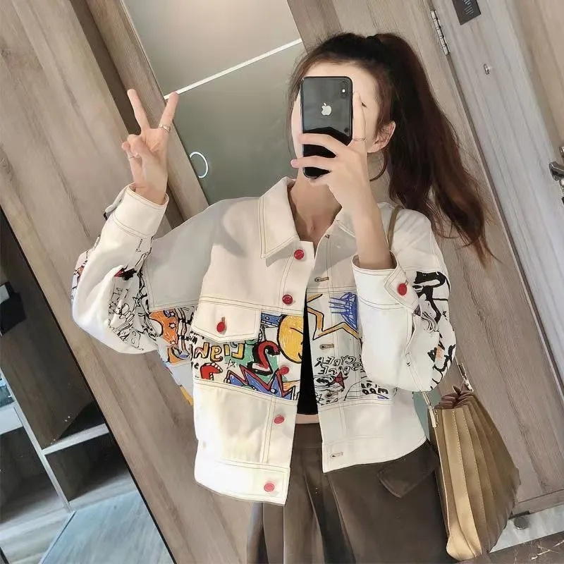 Korean Female Fashion Leisure  - Women'S Fashion Denim Jacket recension och pris