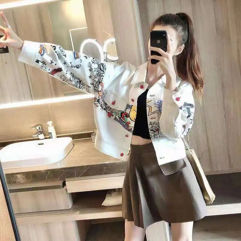 Korean Female Fashion Leisure  - Women'S Fashion Denim Jacket recension och pris