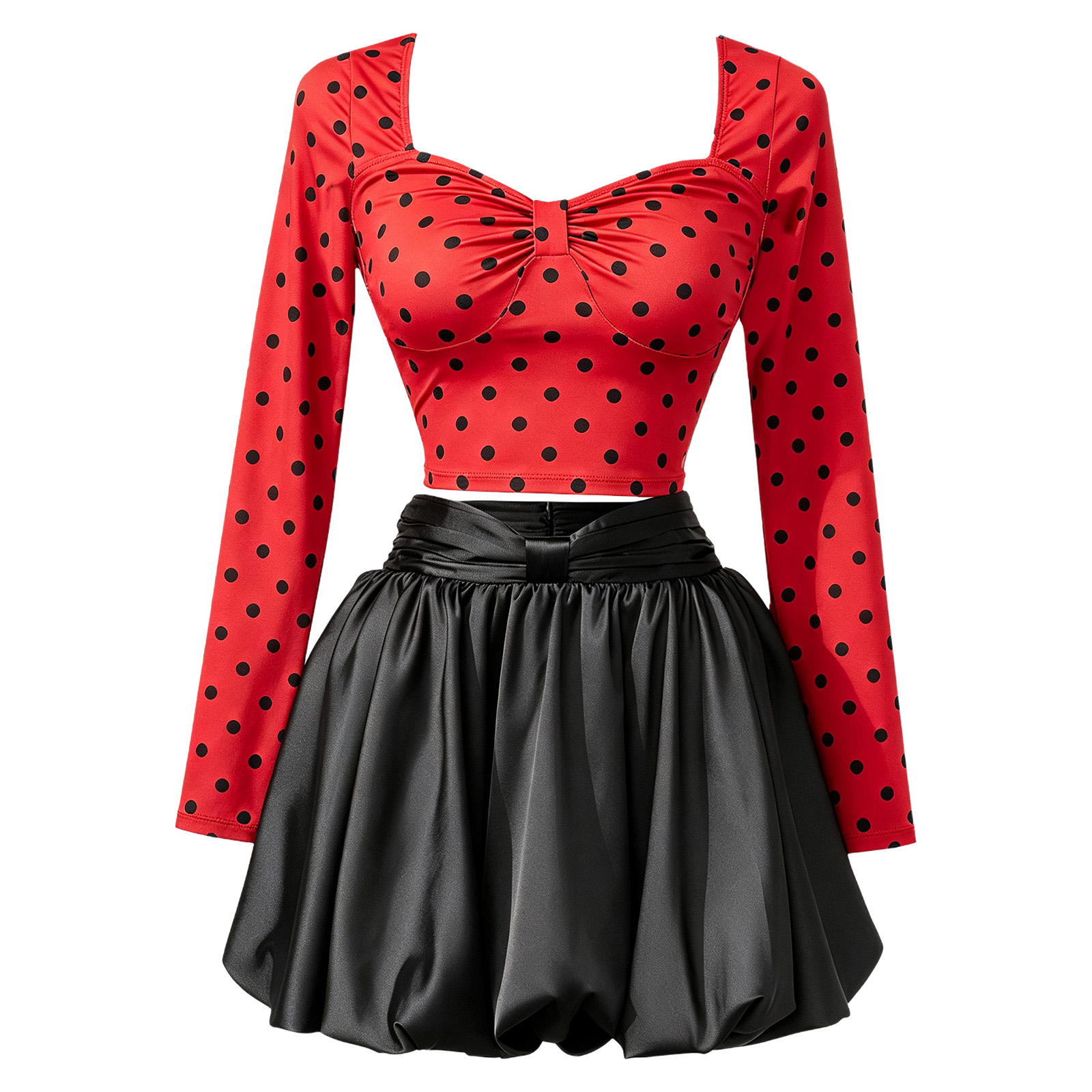 Womens Long Sleeve Polka Dot C - Women'S Fashion Tops recension och pris