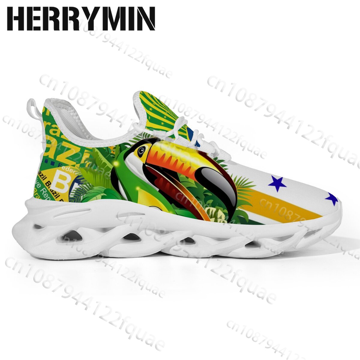 Men Women Brazil Flag Green Ye - Women'S Yellow Fashion Sneakers recension och pris