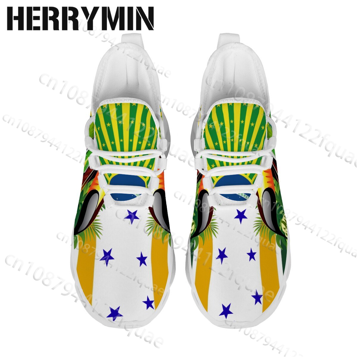 Men Women Brazil Flag Green Ye - Women'S Yellow Fashion Sneakers recension och pris