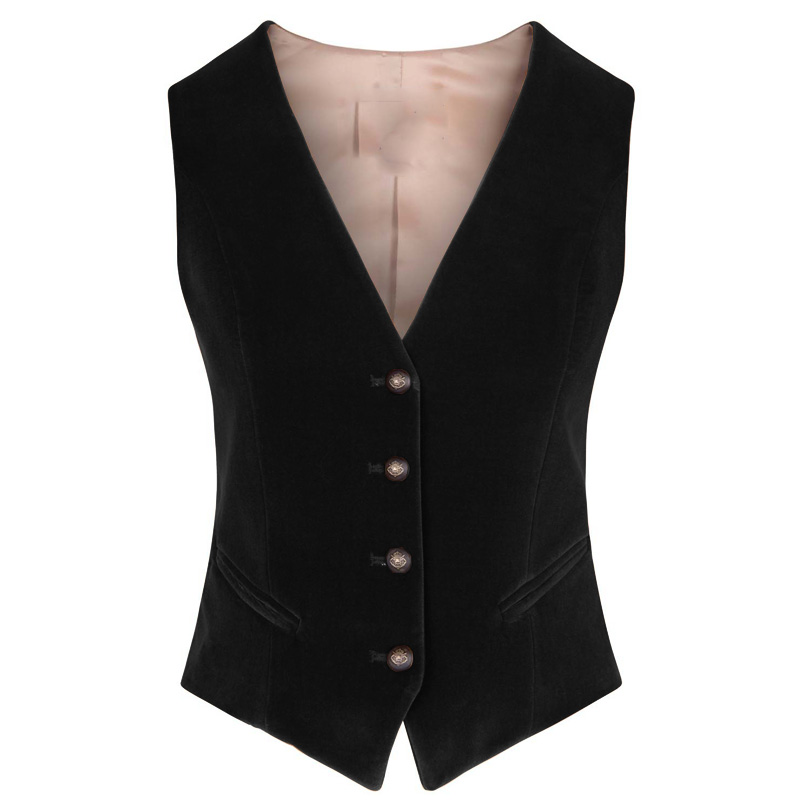 Women's Velvet Vest V-neck 4 B - Velvet Blazer Women recension och pris
