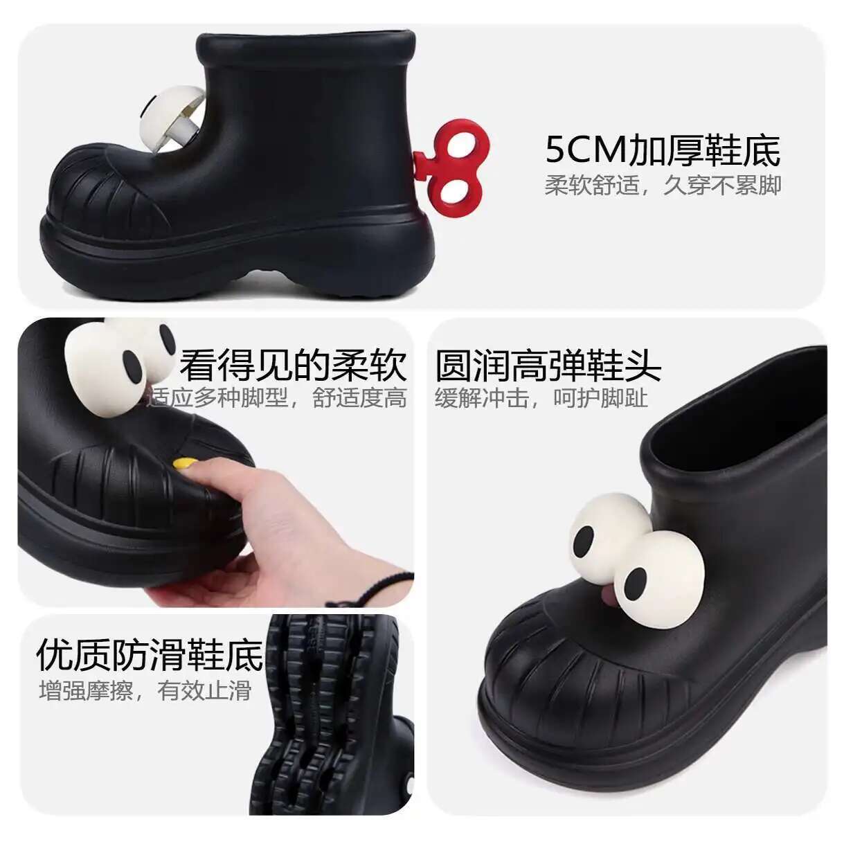 Women Rain Boots Round Toe Big - Women'S Fashion Rain Boots recension och pris