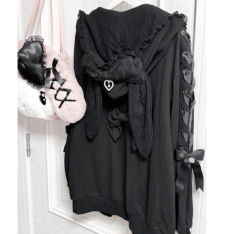 Women Winter Rabbit Ears Lolit - Women'S Fashion Zip Up Hoodies recension och pris