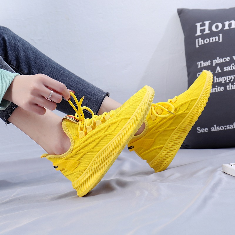 2026 Fashion Spring Female Sne - Women'S Yellow Fashion Sneakers recension och pris